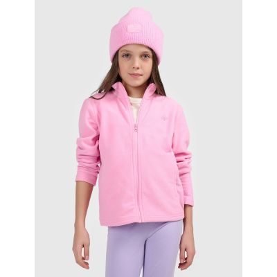 Regular fleece without hood for girls 4F 4FJRSS26TFLEF507-56S