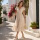 9. Beige Sergio Leone SK824 women's sandals with straps