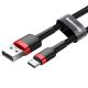 4. Baseus Cafule USB-A / USB-C QC 3.0 3A Cable 1 m - Black and Red