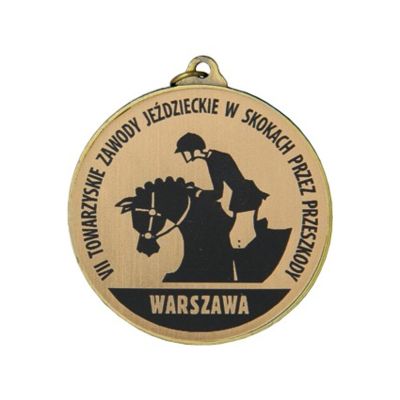 6. Metal medal with engraving on laminate
