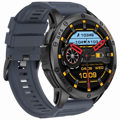 10. GRAVITY GPS GT24-1 Men's Smartwatch Black Silicone Strap + Navy Blue Silicone Strap