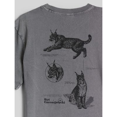 6. Women's loose T-shirt with print 4F 4FKAW26TTSHF4506-26S