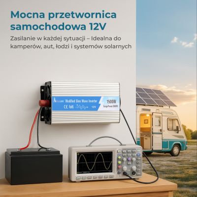 16. Car Power Inverter 12V, 1500W Modified Sine Wave