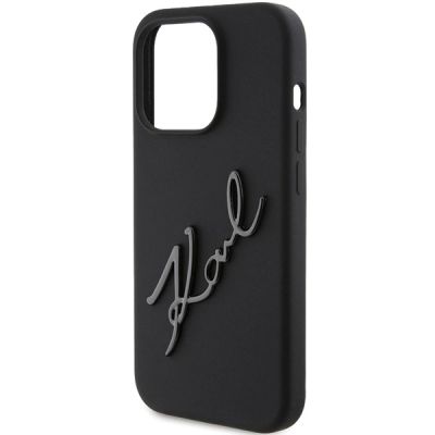6. Karl Lagerfeld Silicone Karl Script case for iPhone 15 Pro - black