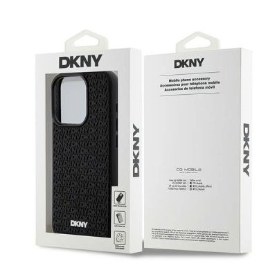 8. DKNY 3D Rubber Repeat Pattern case for iPhone 15 Pro - black