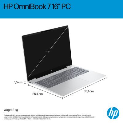 6. HP OmniBook 7 16-az0222nw Core 5 210H 16"2K 300nits AG 16GB DDR5 5200 SSD512 Intel Graphics Cam 5 Mpx IR 70Wh Win11 Glacial Silver 2Y