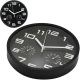 6. 25CM WALL CLOCK WITH THERMOMETER, BLACK