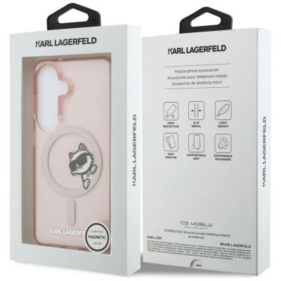 8. Karl Lagerfeld IML Peekaboo Choupette MagSafe Case for Samsung Galaxy S26 - Pink