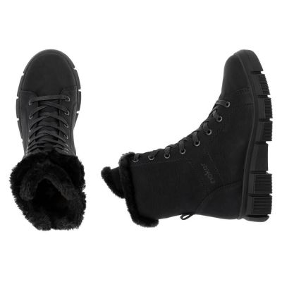 16. Rieker W X3402-00 RKR743 Fur Ankle Boots