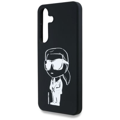 6. Case Karl Lagerfeld Silicone Graffiti Ikonik Printed Logo MagSafe Samsung Galaxy S25 black