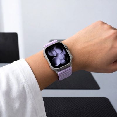 6. Tech-Protect NylonLoop Band for Apple Watch 40 / 41 / 42 mm – purple