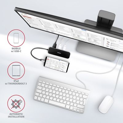 8. Axagon HMC-6GL USB 3.2 Gen 1 (3.1 Gen 1) Type-C Docking Station Black, Gray