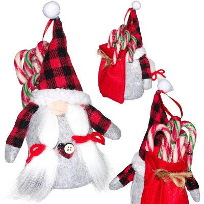 28. DECORATIVE SANTA CLAUS WITH GIFT BAG 20CM GIRL