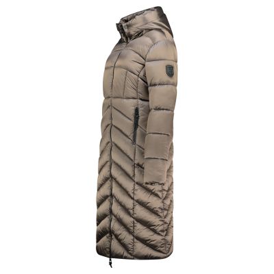 3. Geographical Norway Blanche Long Taupe DB Lady 0116 Taupe Women's Jacket (WZ5490F/GN-Taupe)