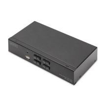 KVM switch, 4 ports, 4K 60Hz, 4xDP IN, 1xDP OUT, 2xUSB A, 2x Audio IN&OUT