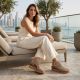 8. Women's comfortable wedge platform sandals, beige, Rieker 63791-60