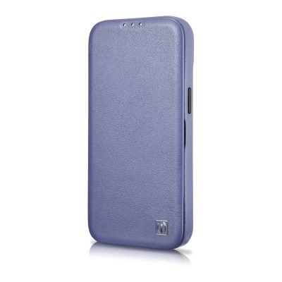 6. iCarer CE Premium Leather Folio Case iPhone 14 Pro Max Magnetic Flip Leather Folio Case MagSafe Light Purple (WMI14220716-LP)