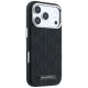 4. Karl Lagerfeld Grained Mono Resin Logo MagSafe Case for iPhone 17 Pro Max / 18 Pro Max - Black