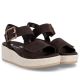 4. Women's brown leather wedge sandals Remonte by Rieker D1N54-25