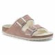 5. Birkenstock Arizona Suede Leather Shearling Pink Clay LAF Narrow Insulated Flip-Flops (1023258)