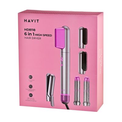 2. Havit HD8118-EU Hair Dryer (Gray-Pink)