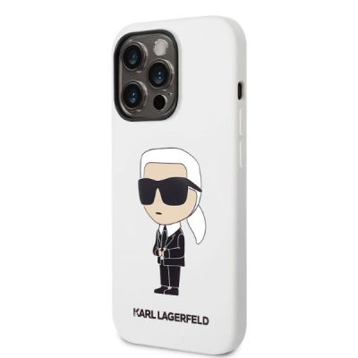 2. Karl Lagerfeld KLHCP14LSNIKBCH iPhone 14 Pro 6.1" hardcase white/white Silicone Ikonik