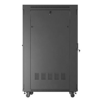 4. Lanberg 19" 32U 600x1000 black floor-standing rack cabinet with glass doors (flat pack)