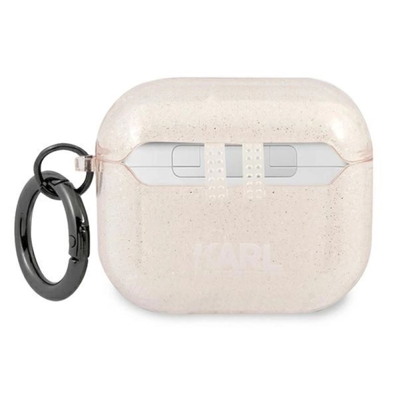 2. Karl Lagerfeld Glitter Choupette Case for AirPods 3 - Gold