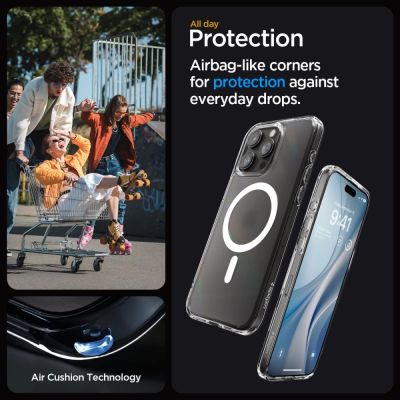 11. Spigen Ultra Hybrid Mag Case with MagSafe for iPhone 15 Pro - Clear Matte