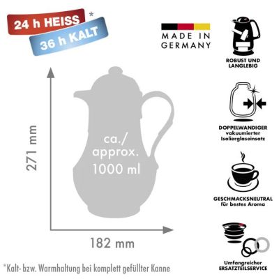 4. ROTPUNKT THERMOS JUG, 1.0 L, IVORY (ECRU) 230/I