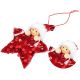5. SET OF 3 PENDANTS STAR DOLLS RED SEQUINS