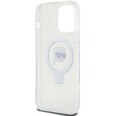 7. Karl Lagerfeld KLHMP15XHMRSKHH iPhone 15 Pro Max 6.7" white/white hardcase Ring Stand Karl Head MagSafe