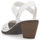 48. Rieker W RKR650 comfortable leather sandals white
