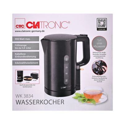 4. Electric kettle 1L WK 3834 CLATRONIC black