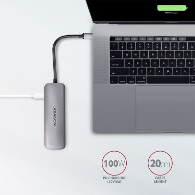 5. Axagon HMC-5 Docking Station Wired USB 3.2 Gen 1 (3.1 Gen 1) Type-C Gray