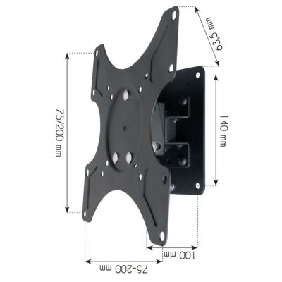 4. TECHLY TV WALL MOUNT LED/LCD 17-37 INCHES 25KG
