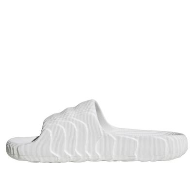 3. Adidas Adilette 22 Crystal White women's/men's slides with a comfortable profiled sole (HQ4672)