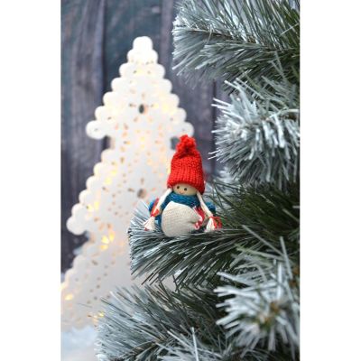 23. DECORATIVE DOLL WITH BAG BLUE GIRL 7.5 CM