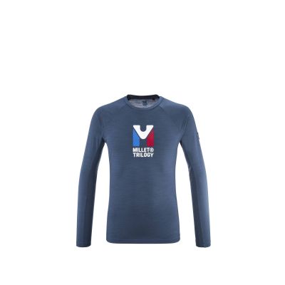 5. MILLET M Trilogy Wool Ts Ls Navy Blue Underwear