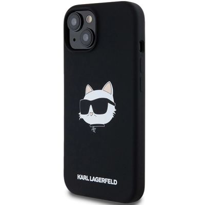 2. Karl Lagerfeld Silicone Choupette Head MagSafe Case for iPhone 15 Plus / 14 Plus - Black