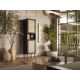 Jute display cabinet 50x39.5x190 black + calabria linoleum