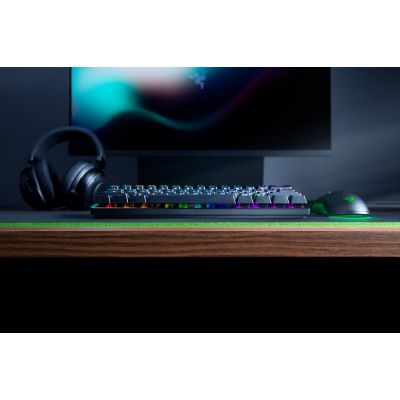 3. Razer Huntsman Mini 60% Gaming Keyboard Opto-Mechanical Purple Switch RGB LED Light NORD Wired