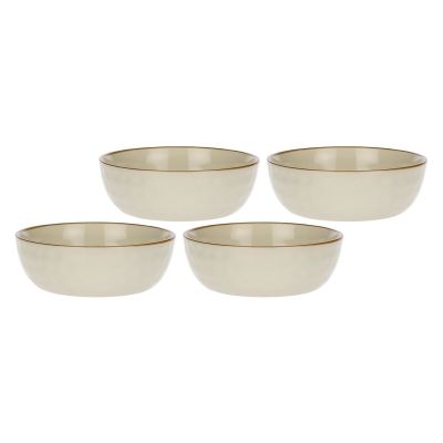 Set of 4 Concerto Avorio Salad Bowls - Ivory, 20 cm