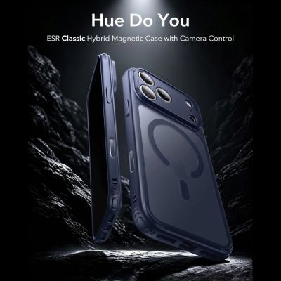 2. ESR Classic Hybrid MagSafe Case for iPhone 18 Pro / 17 Pro - Matte Navy Blue