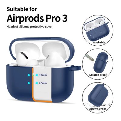 4. Tech-Protect Silicone Hook Case for AirPods Pro - Navy Blue