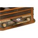 7. Denver MCR-50MK3 Retro Turntable – Wood Dark (FM, CD, USB)