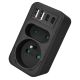 12. MACLEAN POWER SOCKET X2 + 4XUSB, SPLITTER WITH 2 SOCKETS, 2XUSB A, 2XUSB C PD 20W, 1X16A + 1X6A MCE249 F/B