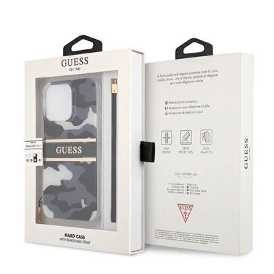 8. Guess GUHCP13LKCABBK iPhone 13 Pro / 13 6.1" black/black hardcase Camo Strap Collection