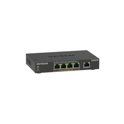 11. Switch Netgear GS305P-300EUS 5p PoE 63W (PoE+: 4p) Unmanaged Gigabit