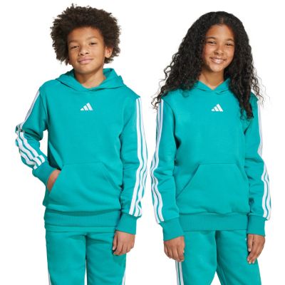 adidas 3 Stripes Fleece Hoodie 225 Turquoise JN2417